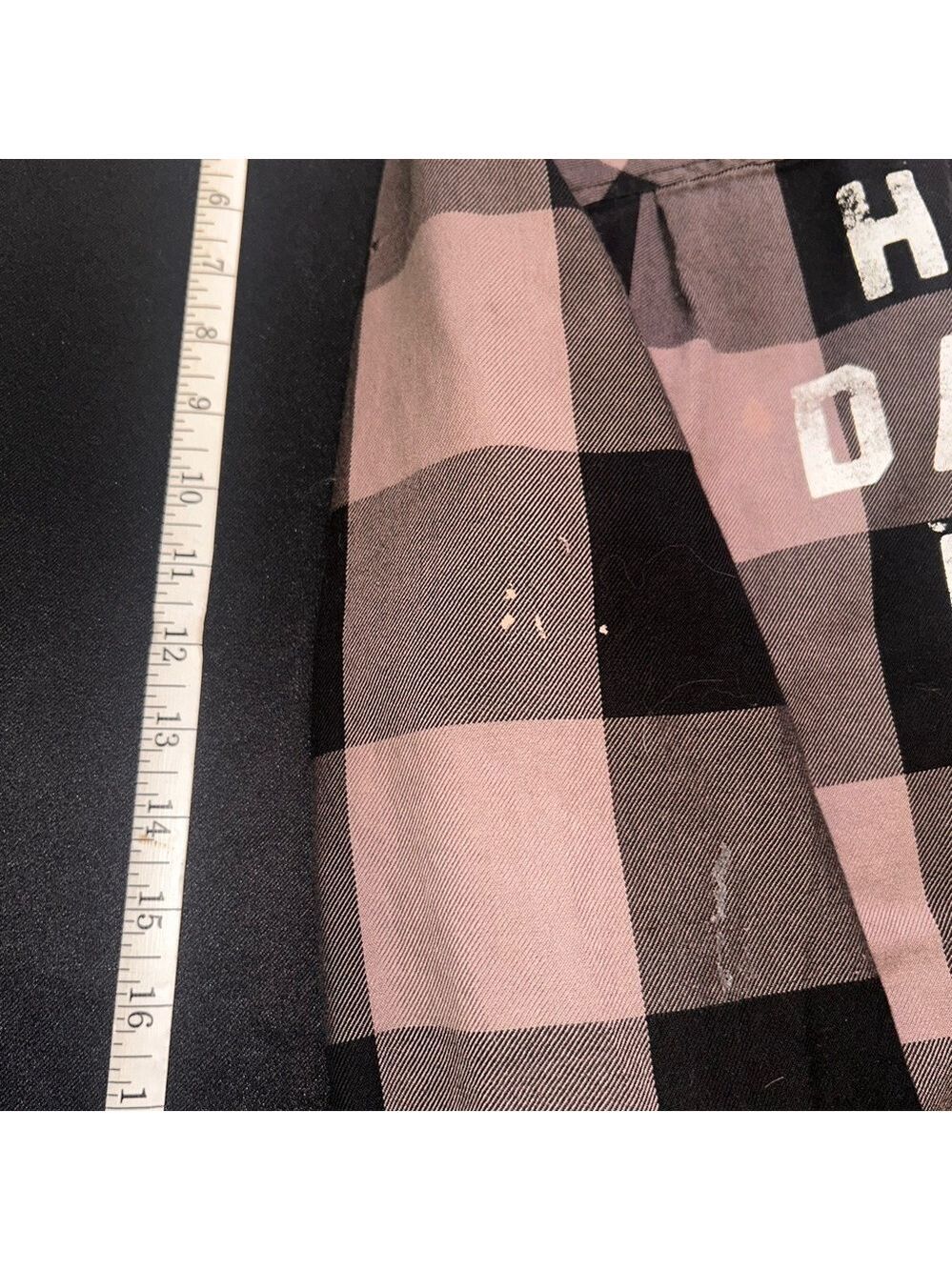 Harley-Davidson Men's Black and Gray Checkered Jacket - Picture 4 of 4